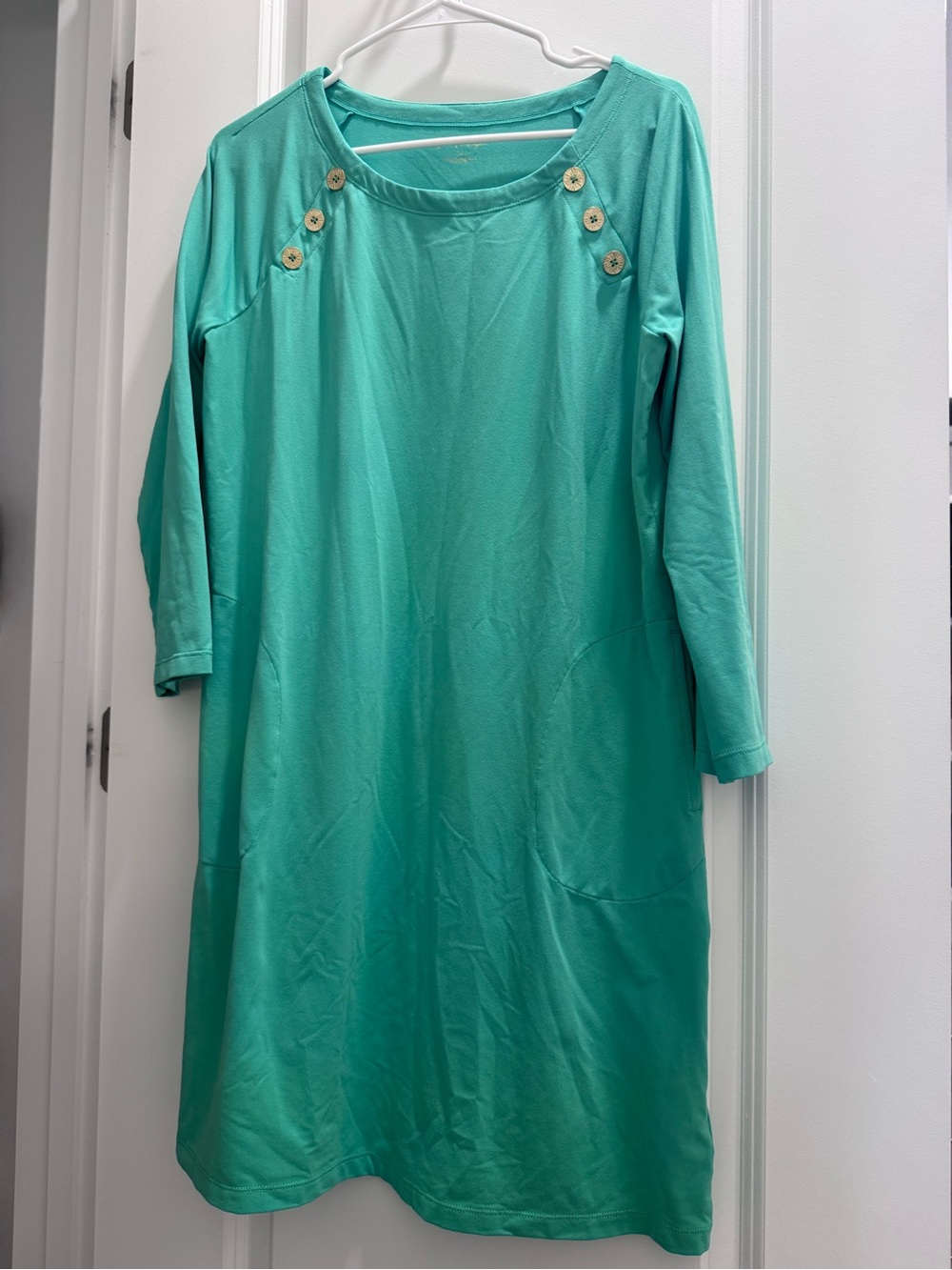 Lilly Pulitzer Mint Green Long-Sleeve Button Accent Dress